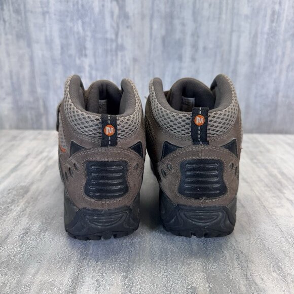 Kids Merrell Moab 2 mid waterproof hiking Boot Shoe Size 4.5 Brown Orange - Picture 3 of 11